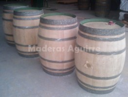 Barricas de roble usadas